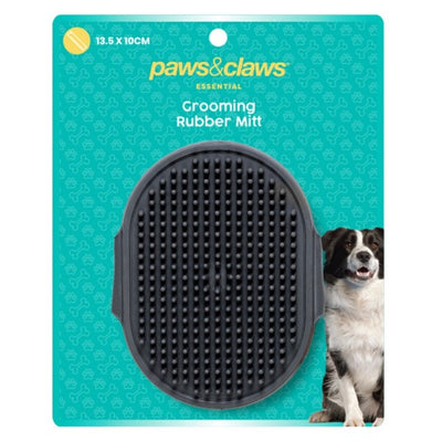 Paw & Claws Rubber Pet Grooming Mitt 13.5x10cm