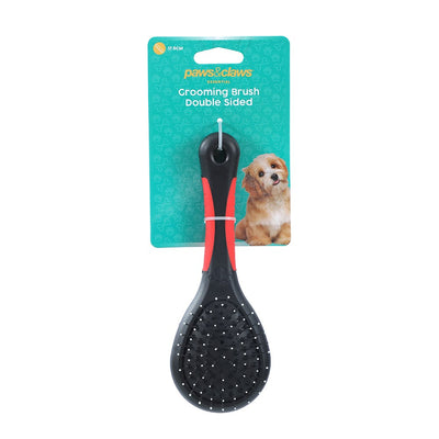 Paw & Claws Double Sided Pet Grooming Brush 17.5cm