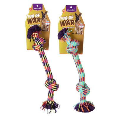 Paw & Claws Assorted Tug-Of-War Thick Pet Toy Rope 35cm