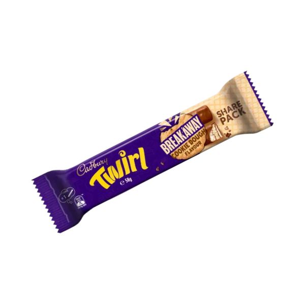 40pk Cadbury Twirl Breakaway Cookie Dough 58g (Short Dated)