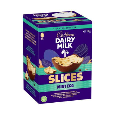 Cadbury Choc Dairy Milk Mint Slice Egg 181g