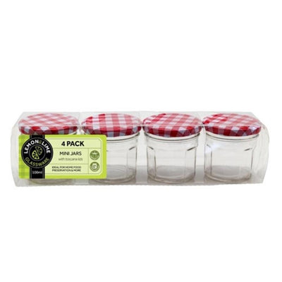100ml Toscana Glass Conserve Jars with Classic Lid 4pk