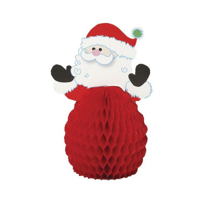 4pc Mini Santa Claus Honeycomb Decoration 15cm