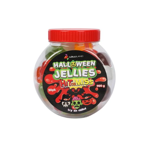 30pcs Halloween Jellies Hit or Miss Jar 900g