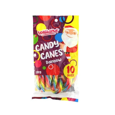 10pk Rainbow Candy Canes 120g