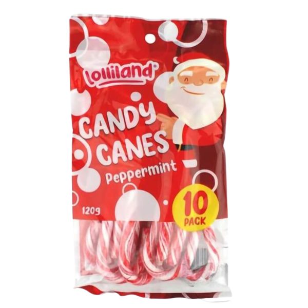 10pk Candy Canes Peppermint 120g