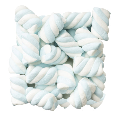 Blue and White Twist Marshmallows 800g