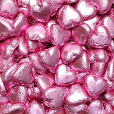 Pink Milk Chocolate Hearts 500g