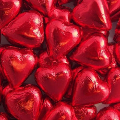 Red Milk Chocolate Hearts 500g