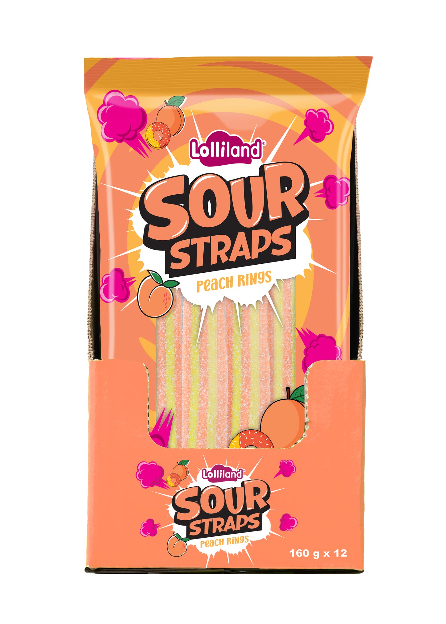 Sour Straps Peach Rings 160g