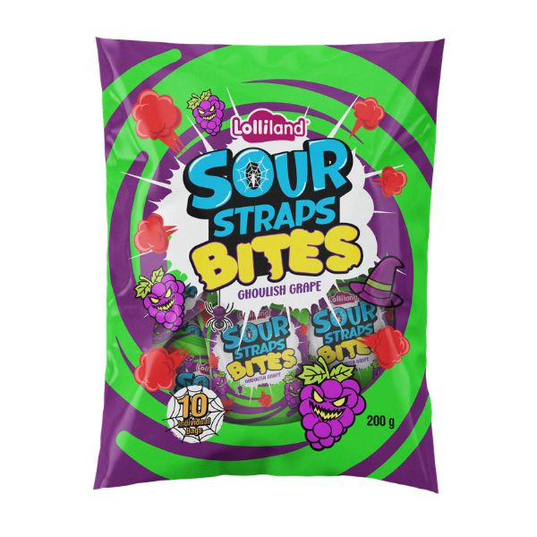 Sour Straps Halloween Bites 200g