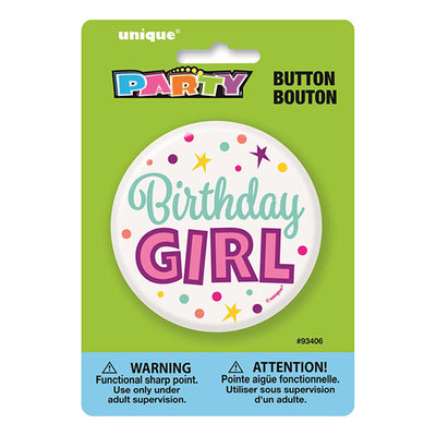 Birthday Girl Button 3in