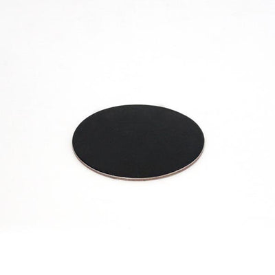 50pk 70mm Round Compressed 2mm Dessert Board - Black