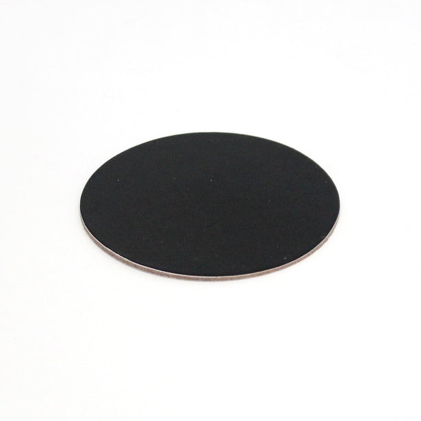 50pk 90mm Round Compressed 2mm Dessert Board - Black