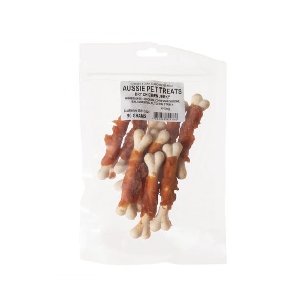 90g Doglisious Chicken Jerky Bone Wraps