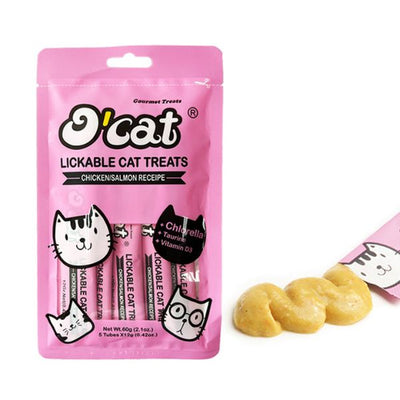 Creamy Salmon & Chicken Flavour Lickable Cat Treats 60g (5Pk)