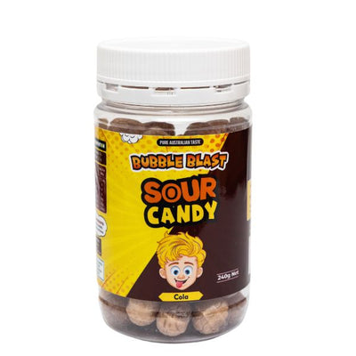 Bubble Blast Sour Cola Rock Candy 240g