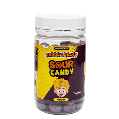 Bubble Blast Sour Grapes Rock Candy 240g