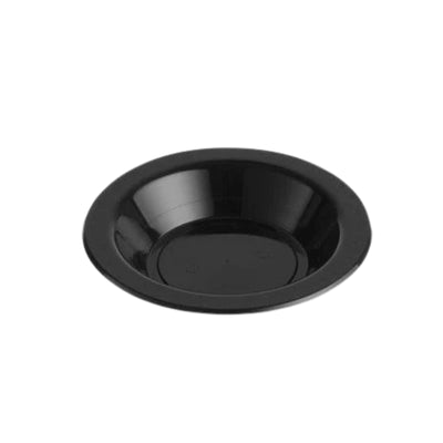 50pk Black Heavy Duty Reusable Plastic Dessert Bowls 180mm