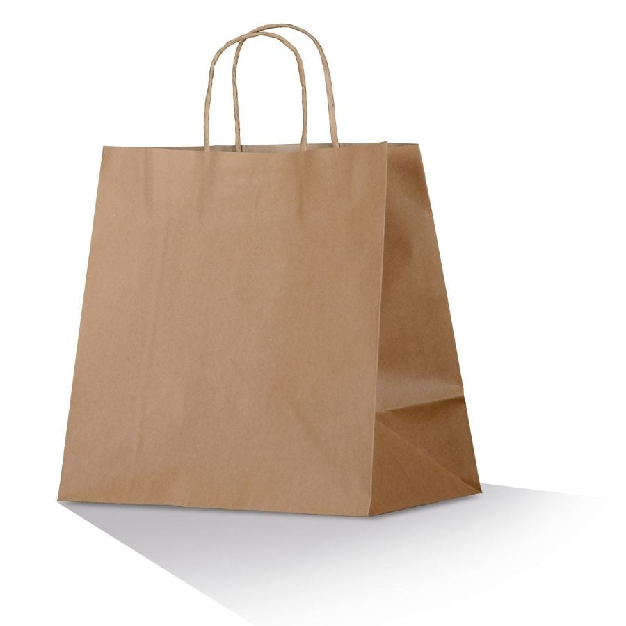 Brown Takeaway Kraft Bag With Twisted Paper Handle (320x350x230mm)