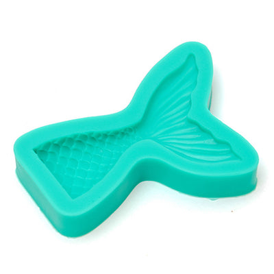 Large Mermaid Tail Silicone Fondant Mould (9.5x7cm)