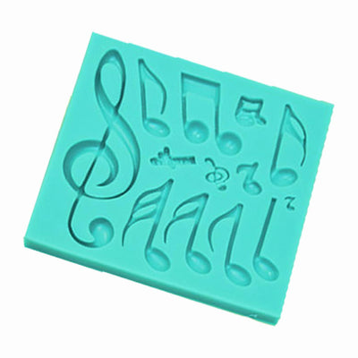 Music Notes Silicone Fondant Mould (11x11cm)