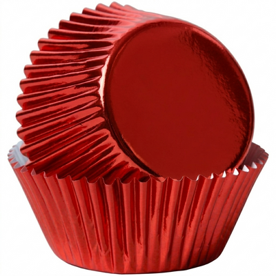 Red Large Foil Baking Cups (50mm Base)