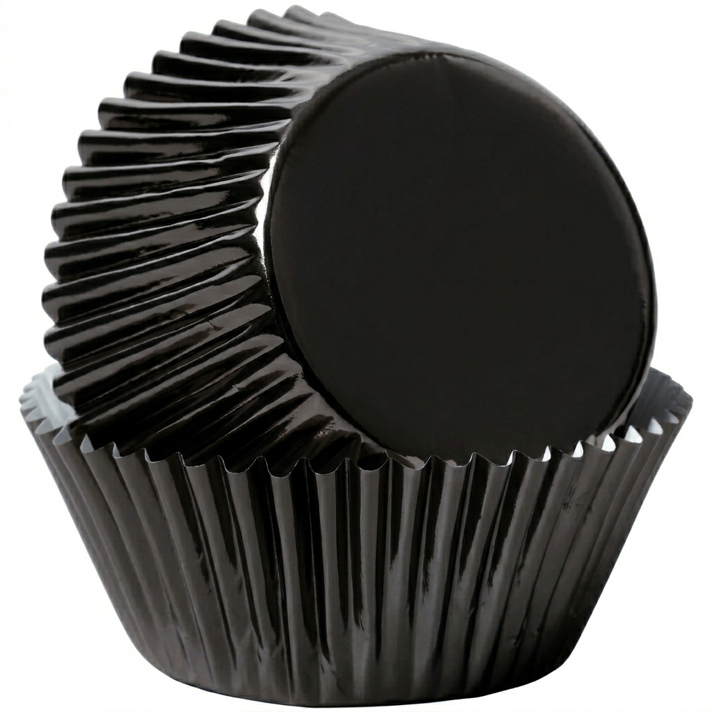 Black Small Foil Baking Cups (32mm Base)