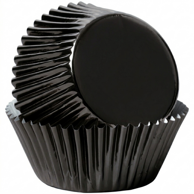 Black Small Foil Baking Cups (32mm Base)