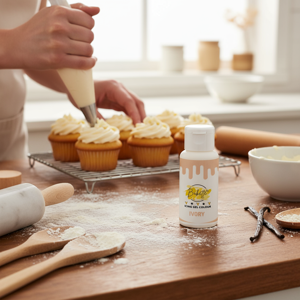 Bakette Icing Gel Colour Ivory 21g