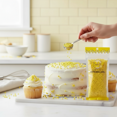 Bakette Sprinkles Sugar Pearls Yellow 56g