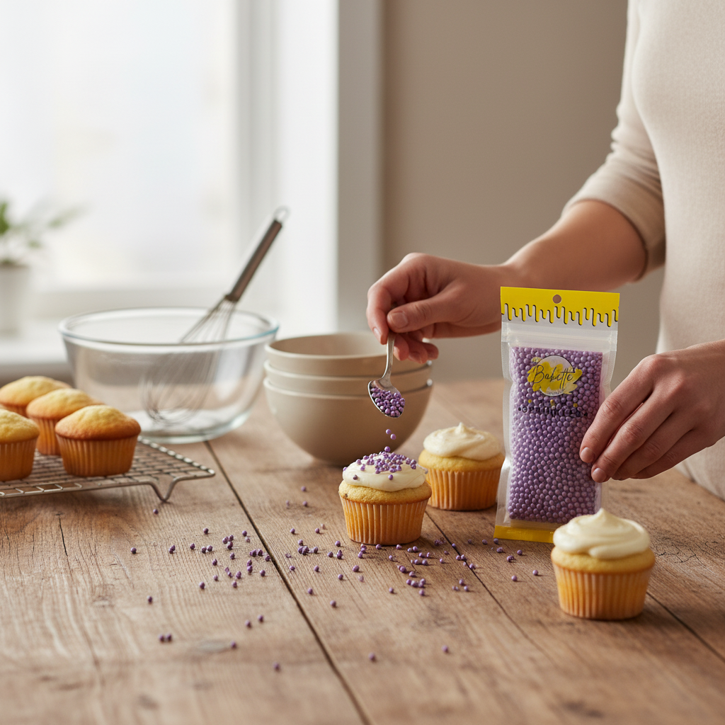 Bakette Sprinkles Sugar Pearls Purple 56g