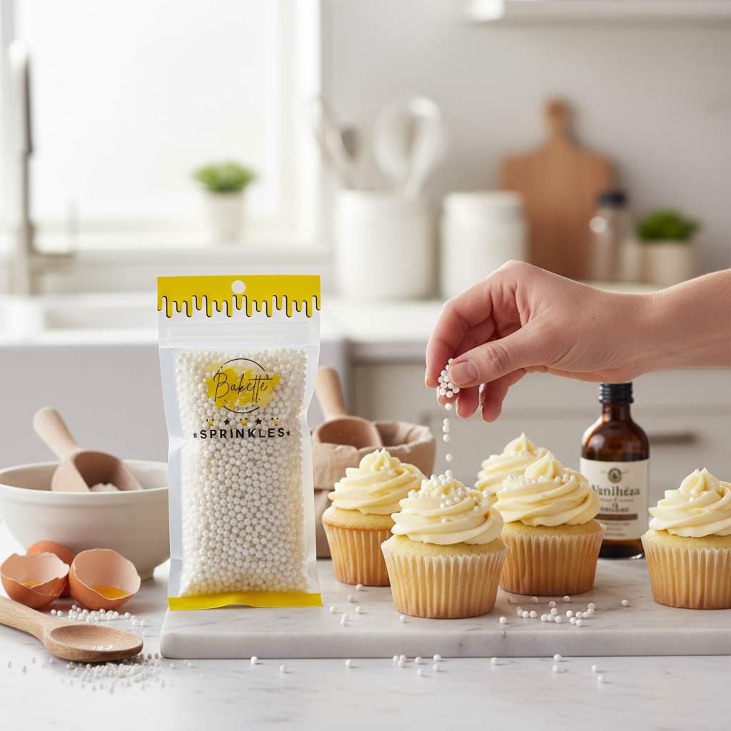 Pearly White Sugar Pearls 56g