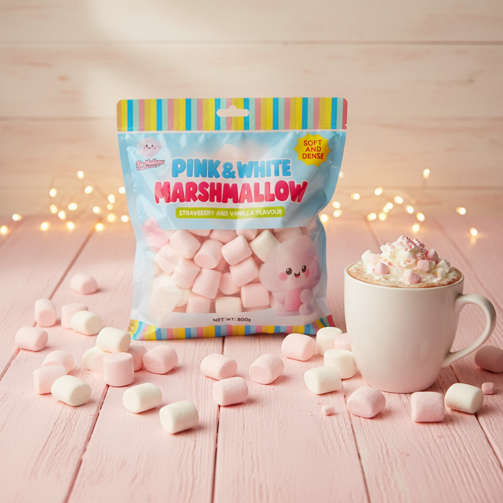 BeMallow Pink & White Marshmallow 800g