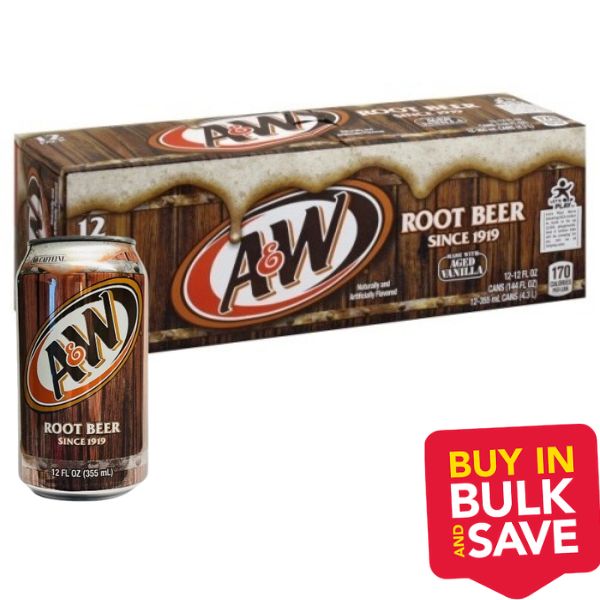 BULK 12PK A&W Root Beer 355ml
