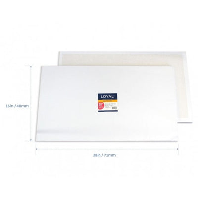 28x16in Rectangle 12mm Drum Cake Board - White