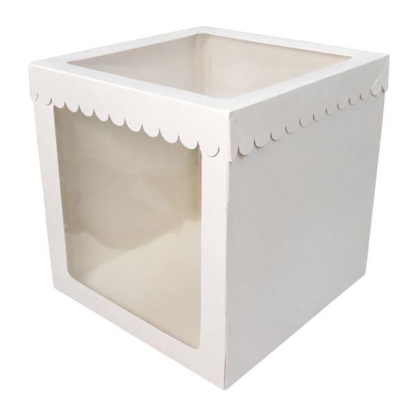 12x12x12in Tall Display Cake Box with 2 Window