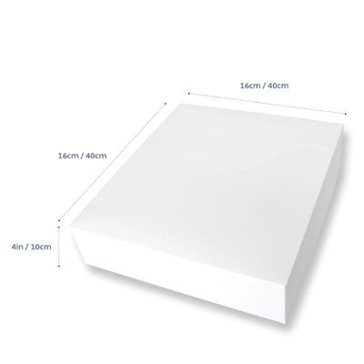 50pk White 16in 4 inch High Square Cake Box (16x16x4in)