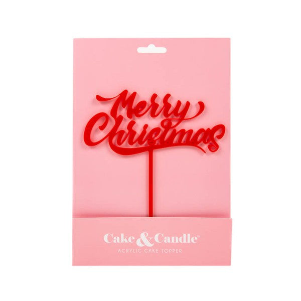 Merry Christmas Cake Topper