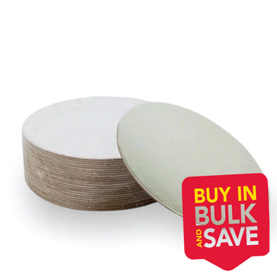 BULK 50pk 10in Round Compressed 2.5mm Cake Board - Silver