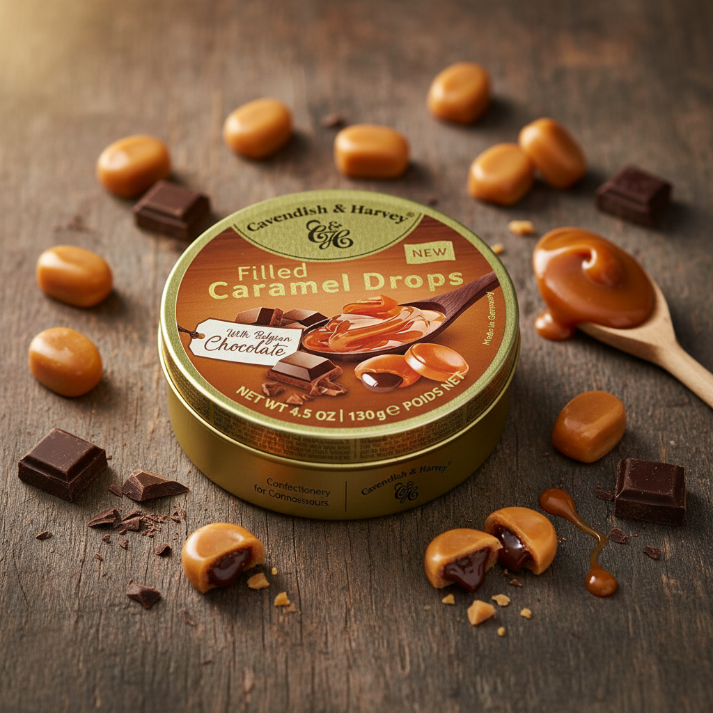 Cavendish & Harvey Belgian Chocolate Filled Caramel Drops 130g