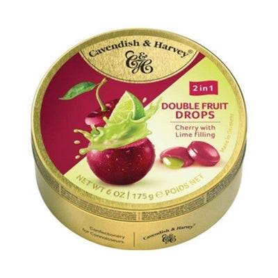 Cavendish & Harvey 2in1 Double Fruit Drops Cherry with Lime Filling 175g