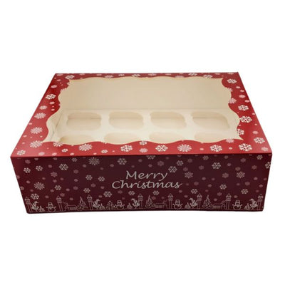 12 Holds Christmas Cupcake Box