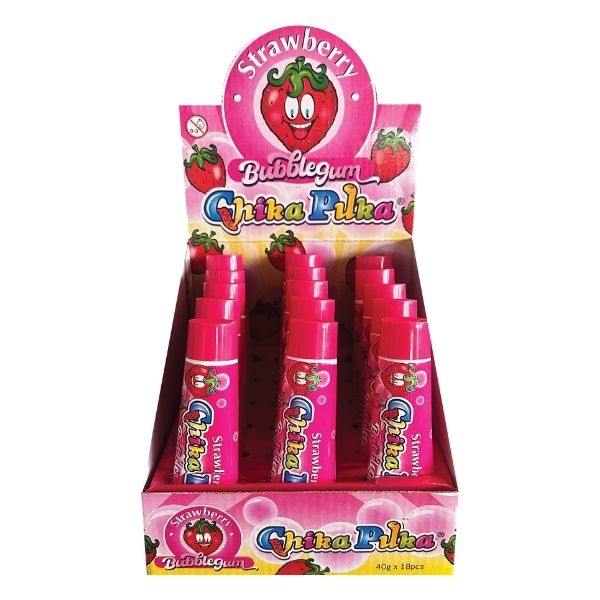 18pk Chika Puka Bubble Gum Strawberry