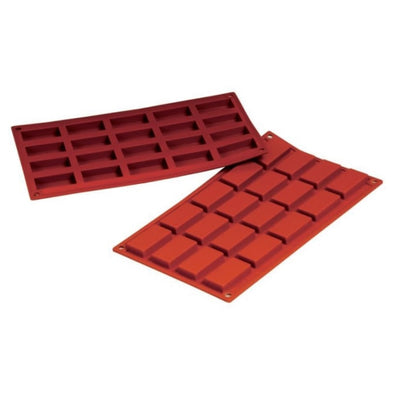 20 Cavity Rectangle Silicone Soap, Cake & Chocolate Mould (49x26x11mm cavity)