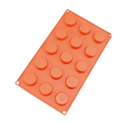 15 Cavity Flat Disc Silicone Cake & Chocolate Mould