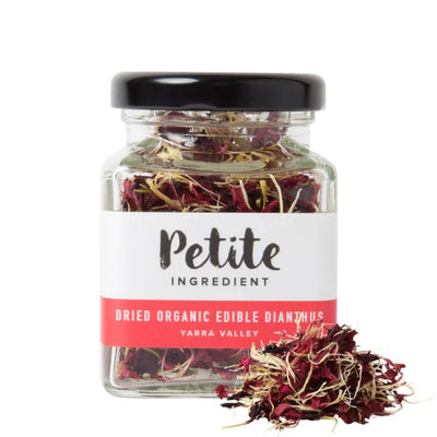 8g Dried Organic Edible Dianthus Red by Petite Ingredient