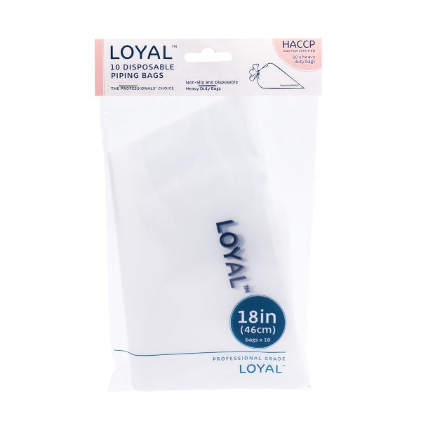 10pk 18in/46cm Loyal Clear Disposable Biodegradable Piping Bags