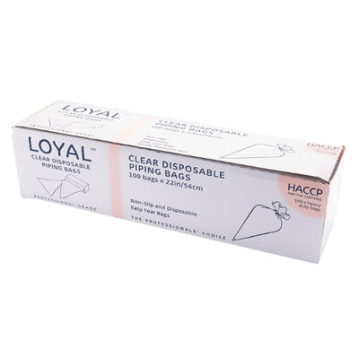 100pk 22in/55cm Loyal Clear Disposable Piping Bags