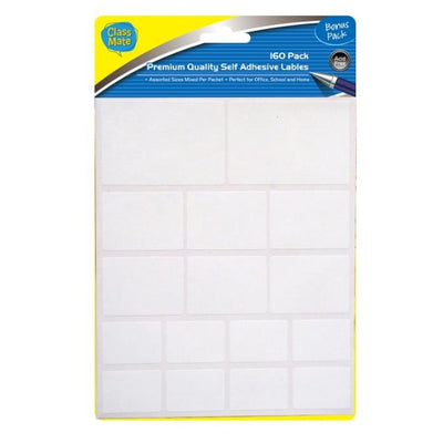 160pc Assorted Sizes Self Adhesive Labels (3 assorted sizes)